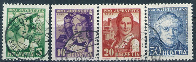 1933 r Szwajcaria Mi 266 - 269 kas.