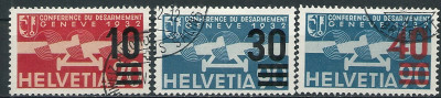 1936 r Szwajcaria Mi 291 - 293 kas.