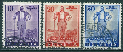 1936 r Szwajcaria Mi 294 - 296 kas.