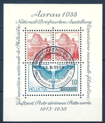 1938 r Szwajcaria Blok 4 kas.