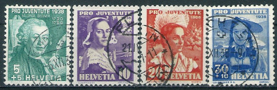 1938 r Szwajcaria Mi 331 - 334 kas.