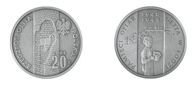 Moneta 20 zł Getto w Łodzi