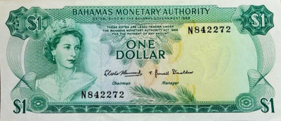 BAHAMY 1968 - P27a-1 dolar- UNC.Gratis wysyłka!