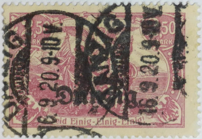 Fi 12 c kasowany., Wolne Miasto Gdańsk WMG, "Danzig"