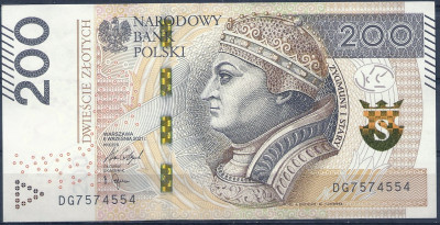 2021r Banknot 200 zł DG 7574554 UNC