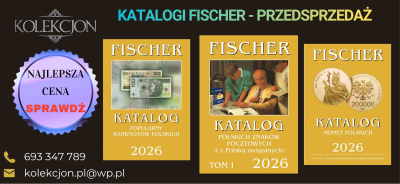 KOMPLET KATALOG&Oacute;W FISCHER 2026 /BANKNOTY,ZNACZKI,MONETY/