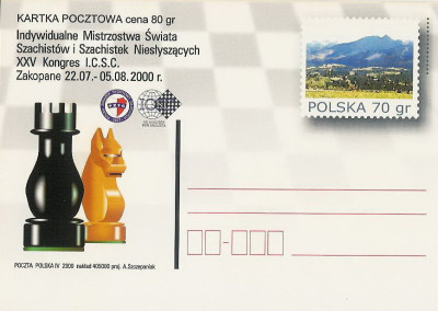 Cp 1233 : IMŚ Szachist&oacute;w Niesłyszących