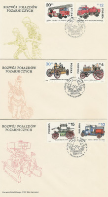 FDC 2813-18 #3: Pojazdy pożarnicze