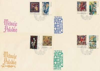 FDC 1955-62 #4: Witraże polskie