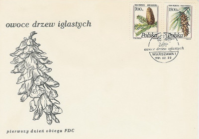 FDC 3164-65: Owoce drzew iglastych