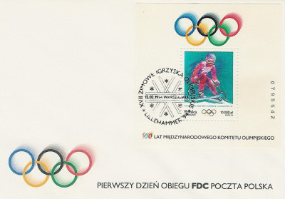 FDC blok 111: Zimowe IO w Lillehammer