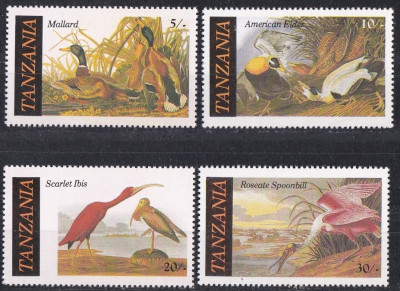 Ptaki 200 rocznica u. J. J Audubona Tanzania 1986 czyste**