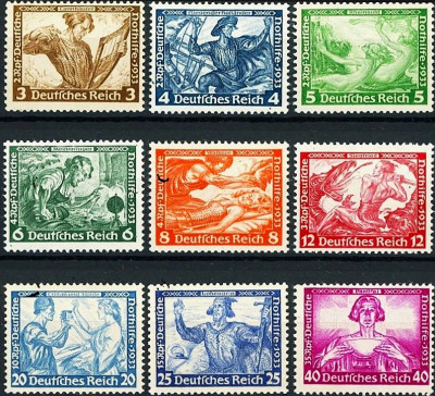 NIEMCY 1933-Mi.499-507 MNH**-kompletna seria.