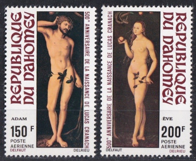 Poczta lotnicza Dahomej 1972 czyste **