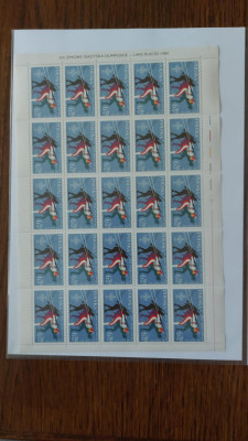 XIII ZIMOWE IGRZYSKA OLIMP - LAKE PLACID 1980 ARKUSZ 25 ZN