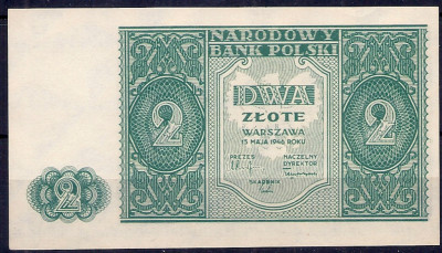 1946 r Banknot 2 zł UNC