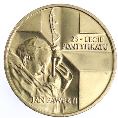 2 zł złote - Jan Paweł II - 25-lecie pontyfikatu