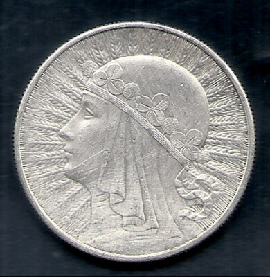 1932 r Moneta 10 zł b/z  Ag  Głowa Kobiety