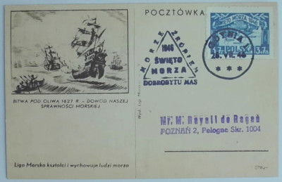 Fi 406 kasowany  Święto Morza poczt&oacute;wka