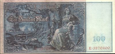 1910 r Banknot 100 Marek Niemcy Reprint - Kopia UNC