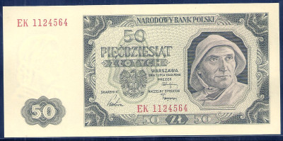 1948 r Banknot 50 zł EK 1124564 UNC
