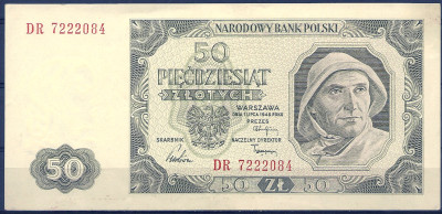 1948 r Banknot 50 zł DR 7222084 UNC