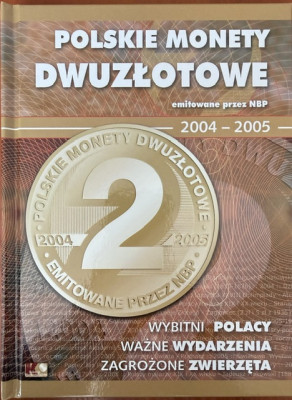 Monety 2 NG z lat 2004-2005 w Klaserze