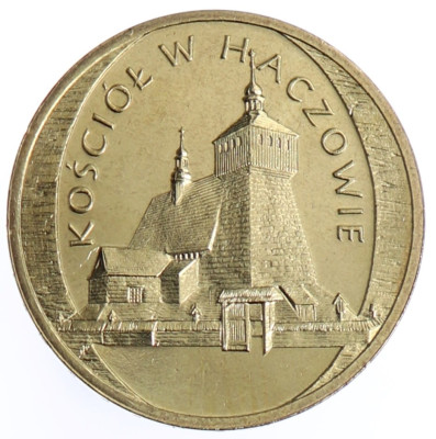 2 zł Kości&oacute;ł w Haczowie