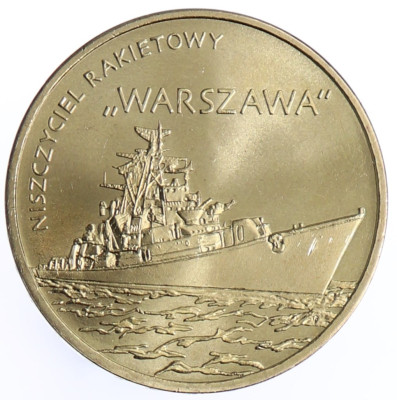 2 zł Niszczyciel rakietowy &bdquo;Warszawa&rdquo;