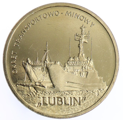 2 zł Okręt transportowo-minowy &bdquo;Lublin&rdquo;
