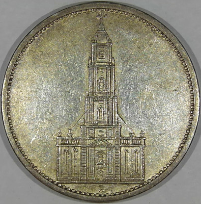Niemcy, III Rzesza, 5 marek 1935 A, Kości&oacute;ł