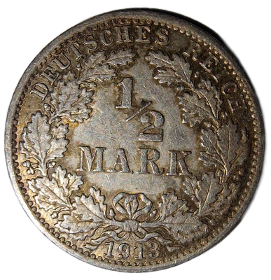 Niemcy 1/2 Marki 1912 A