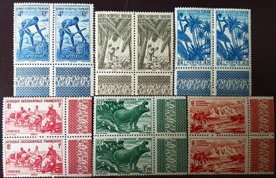 FRANCUSKA AFRYKA ZACHODNIA 1947-kompletna seria MNH**.