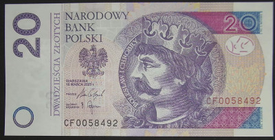 20 zł 2025 rok seria CF 0058492 UNC