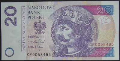 20 zł 2025 rok seria CF 0058495 UNC