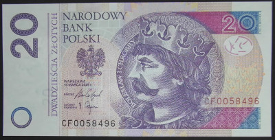 20 zł 2025 rok seria CF 0058496 UNC