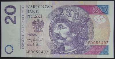 20 zł 2025 rok seria CF 0058497 UNC