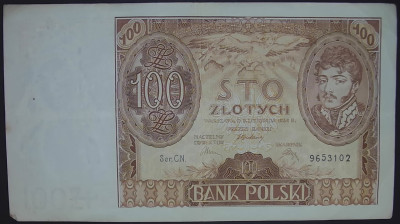 100 złotych 9 listopada 1934. Seria: C.N. 9653102