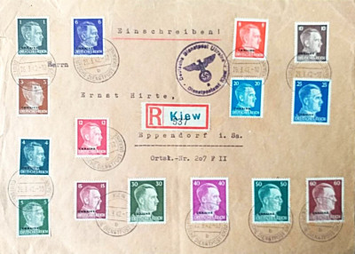  KIEW Kij&oacute;w 1942 List Polecony UKRAINE Okupacja Dienstpost
