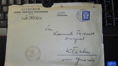 Koperta ze znaczkiem - lata trzydzieste 1