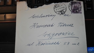 Koperta ze znaczkiem10 - lata trzydzieste