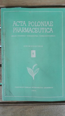 Acta Poloniae Pharmaceutica - 1960 T: 4